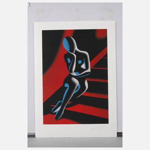 Mark Kostabi, Sitzender Frauenakt