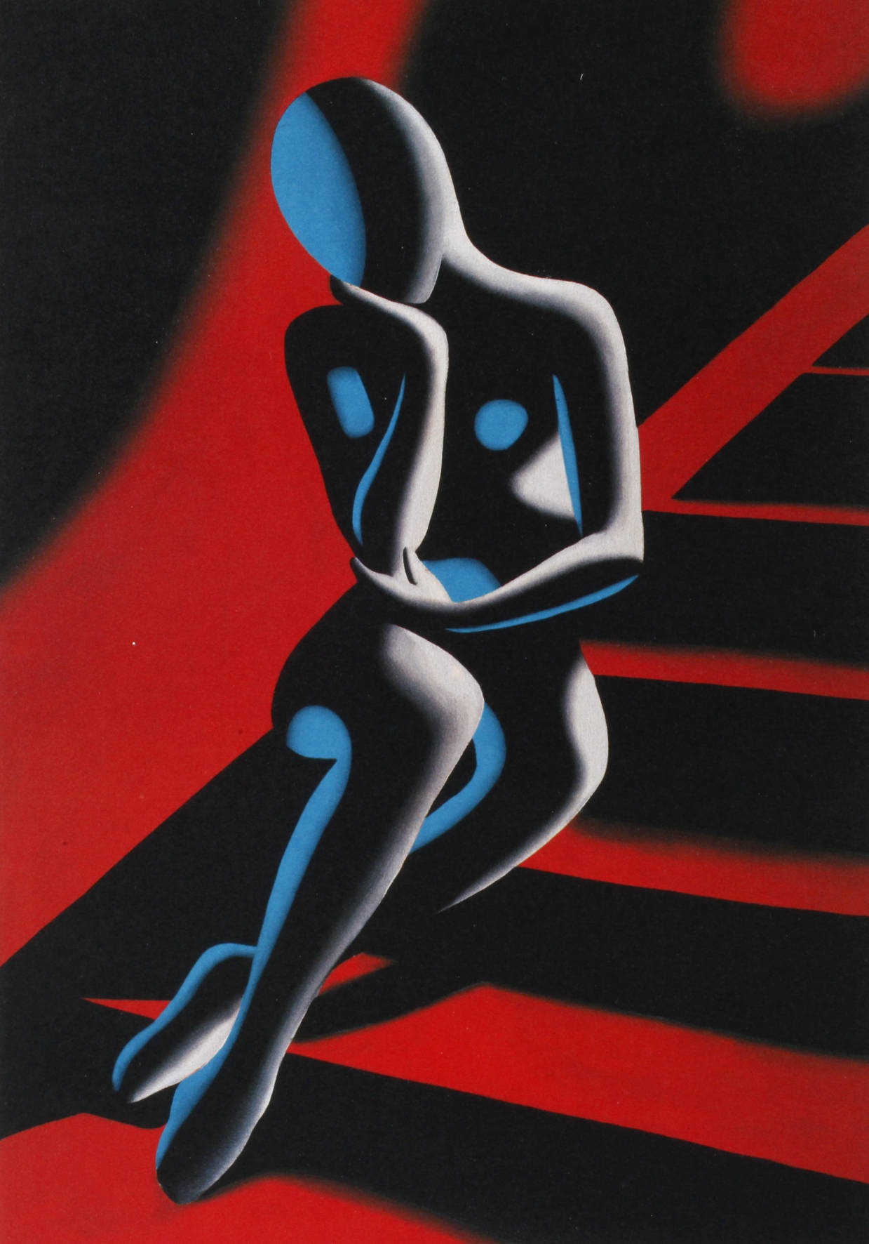 Mark Kostabi, Sitzender Frauenakt
