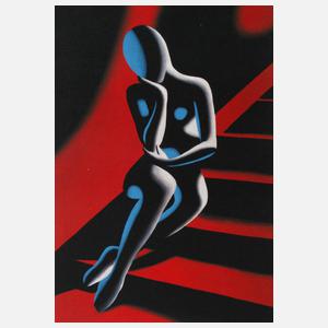 Mark Kostabi, Sitzender Frauenakt