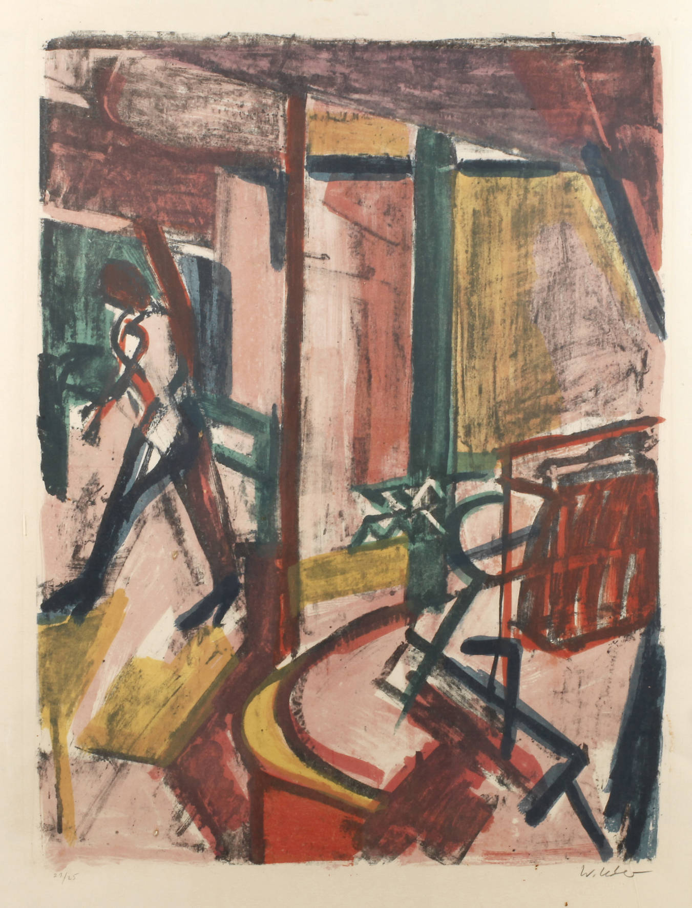 Wolfgang Leber, Straßenszene mit Figur