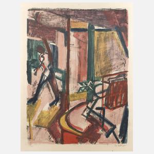 Wolfgang Leber, Straßenszene mit Figur