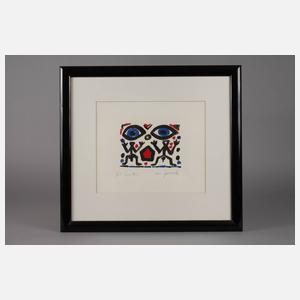 A. R. Penck, Zwei Augen und zwei Figuren