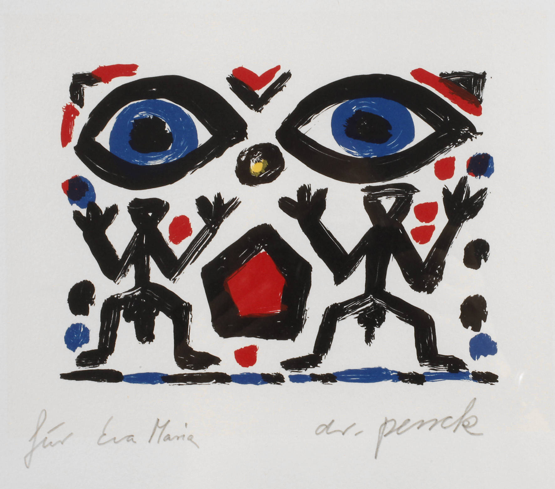 A. R. Penck, Zwei Augen und zwei Figuren