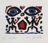 A. R. Penck, Zwei Augen und zwei Figuren