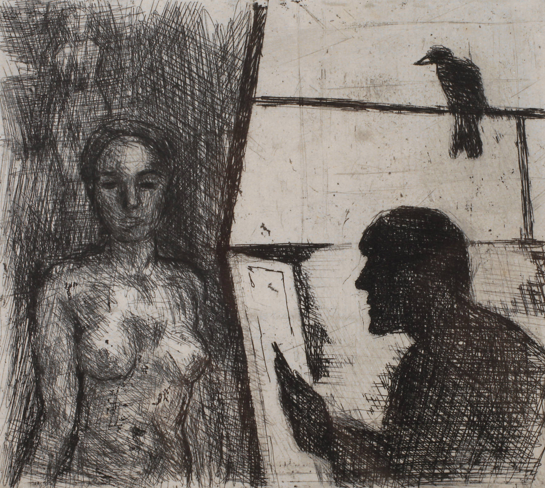 Prof. Claus Weidensdorfer, ”Maler und Modell”