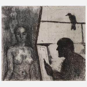 Prof. Claus Weidensdorfer, ”Maler und Modell”