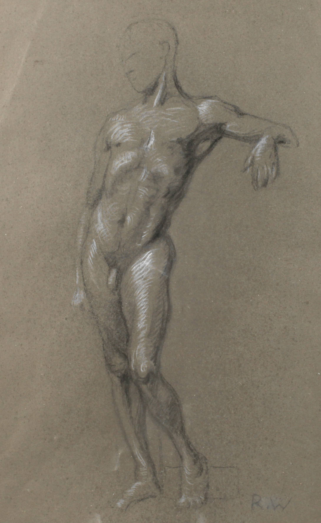 Stehender männlicher Akt