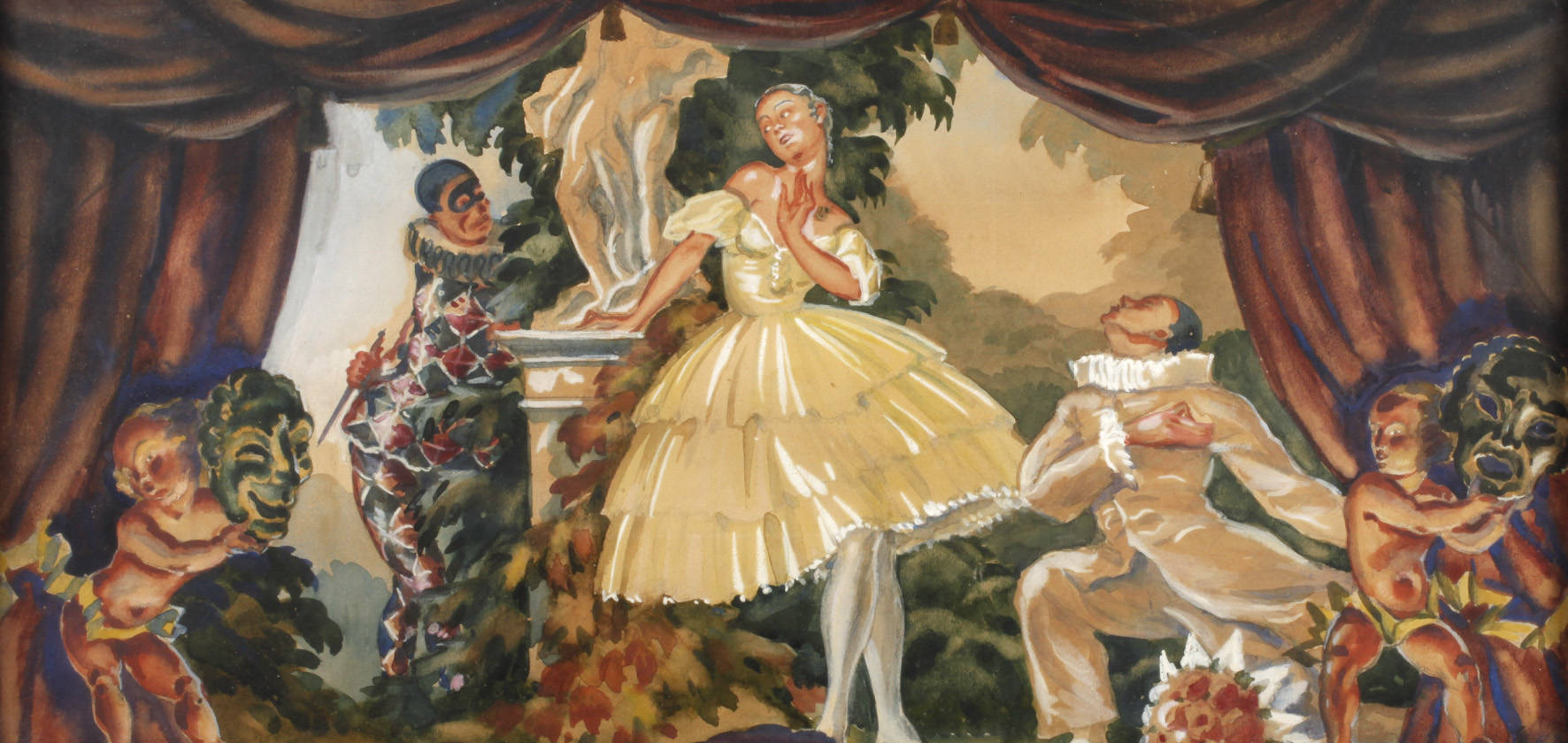 H. Bayerlein, Szene aus Comedia del Arte