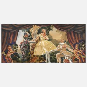 H. Bayerlein, Szene aus Comedia del Arte