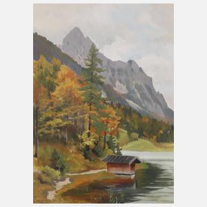 Adolf Wiesler, ”Bergsee im Karwendel”