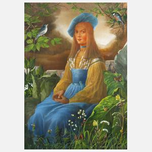 Mädchen im Paradiesgärtchen