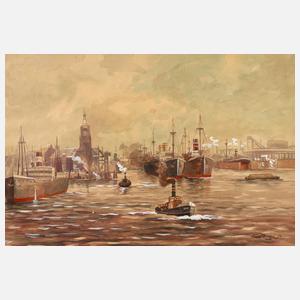 Winterliche Hafenansicht