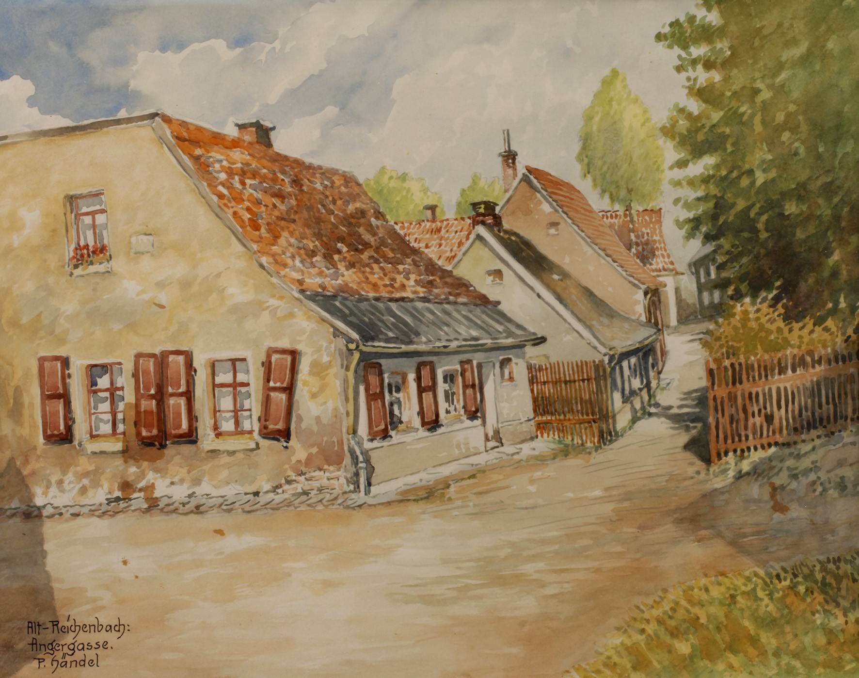 Paul Händel, Angergasse in Alt-Reichenbach