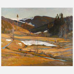 Paul Kessler, Vorfrühlingshafte Mittelgebirgslandschaft