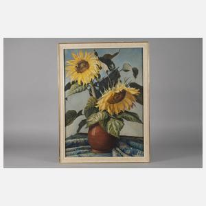 Otto Strobel, attr., Sonnenblumenstillleben