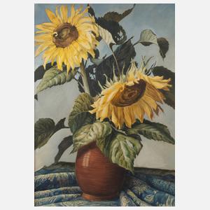 Otto Strobel, attr., Sonnenblumenstillleben