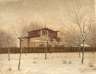 O. Bukowsky, Winterliche Villenansicht