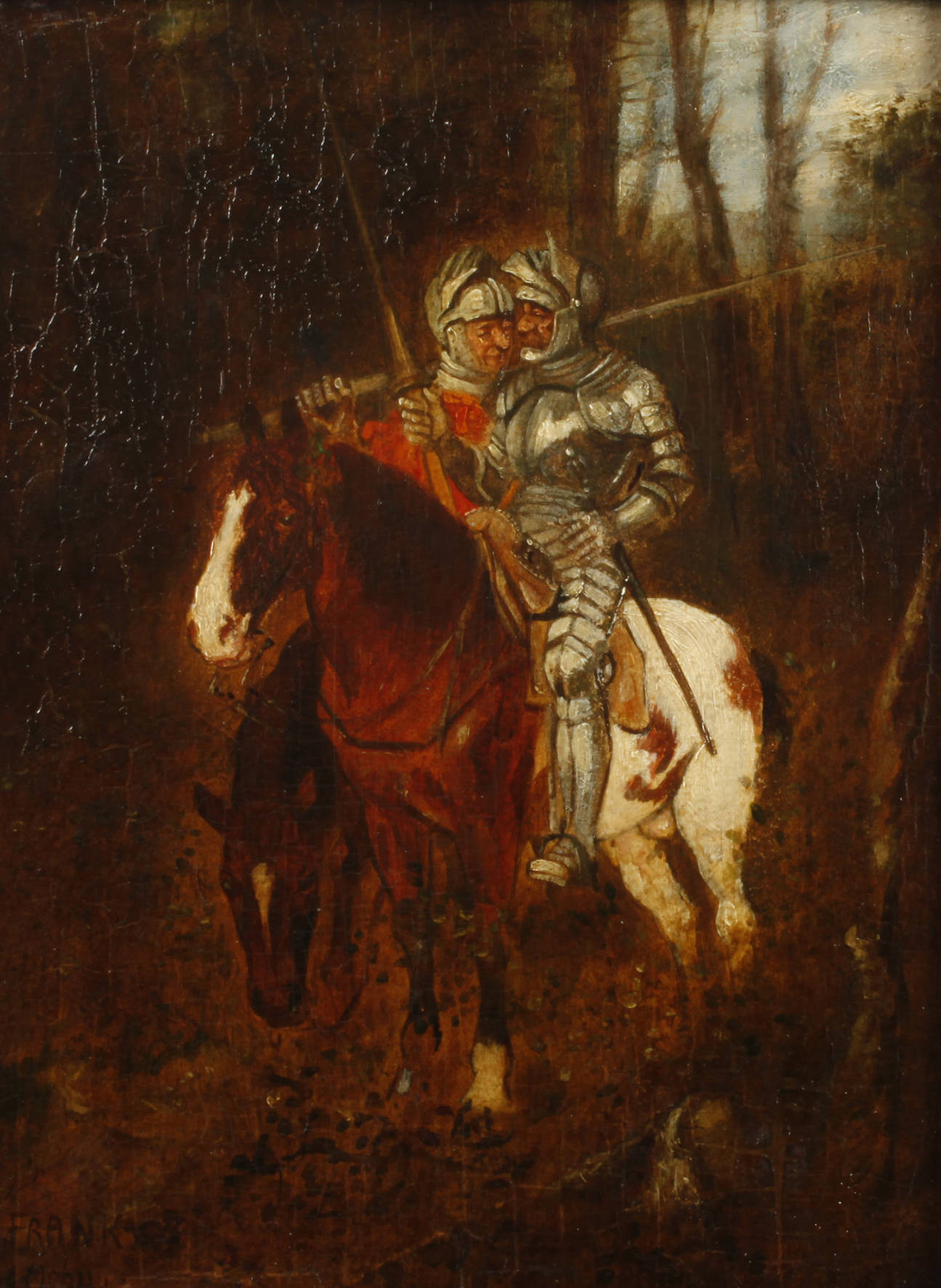 A. Frank, Zwei Ritter zu Pferde
