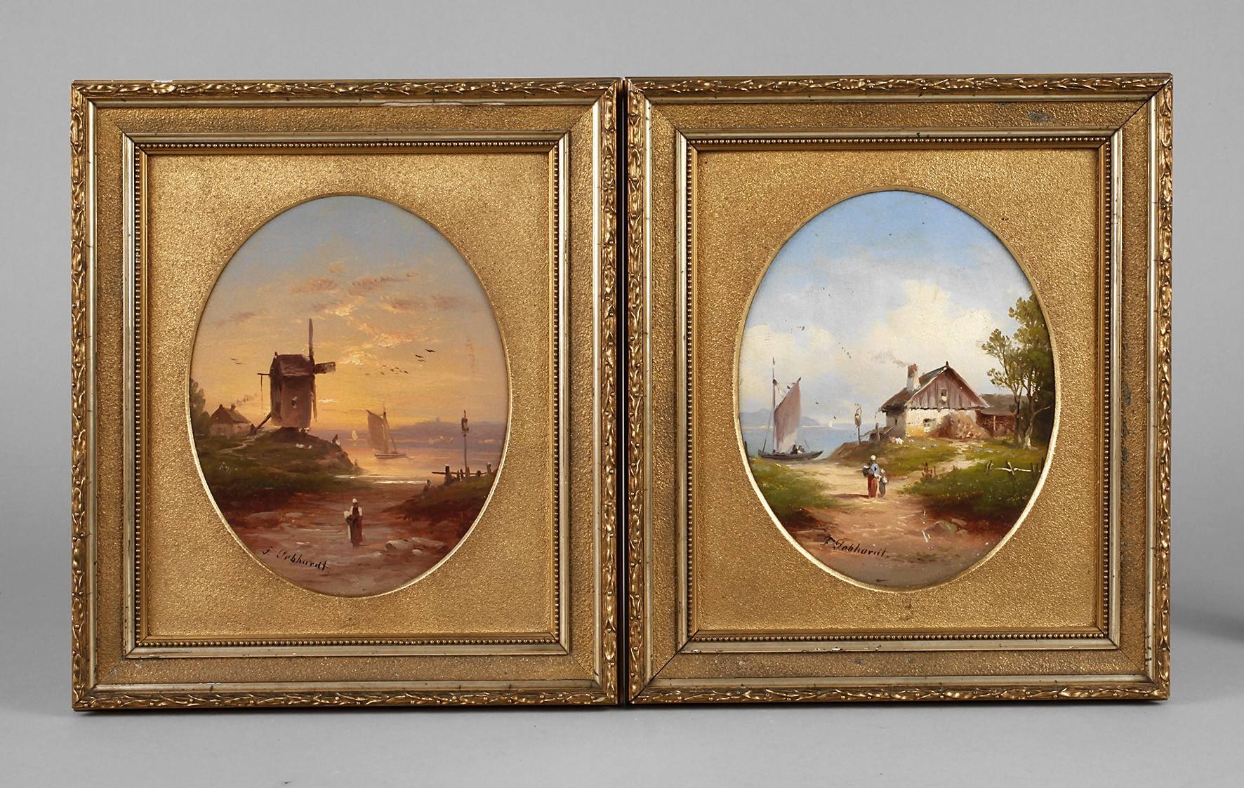 Friedrich, Wilhelm Gebhardt, Paar Landschaftsdarstellungen