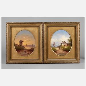 Friedrich, Wilhelm Gebhardt, Paar Landschaftsdarstellungen