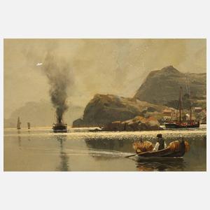 Adelsteen Normann, Fjord in der Morgendämmerung