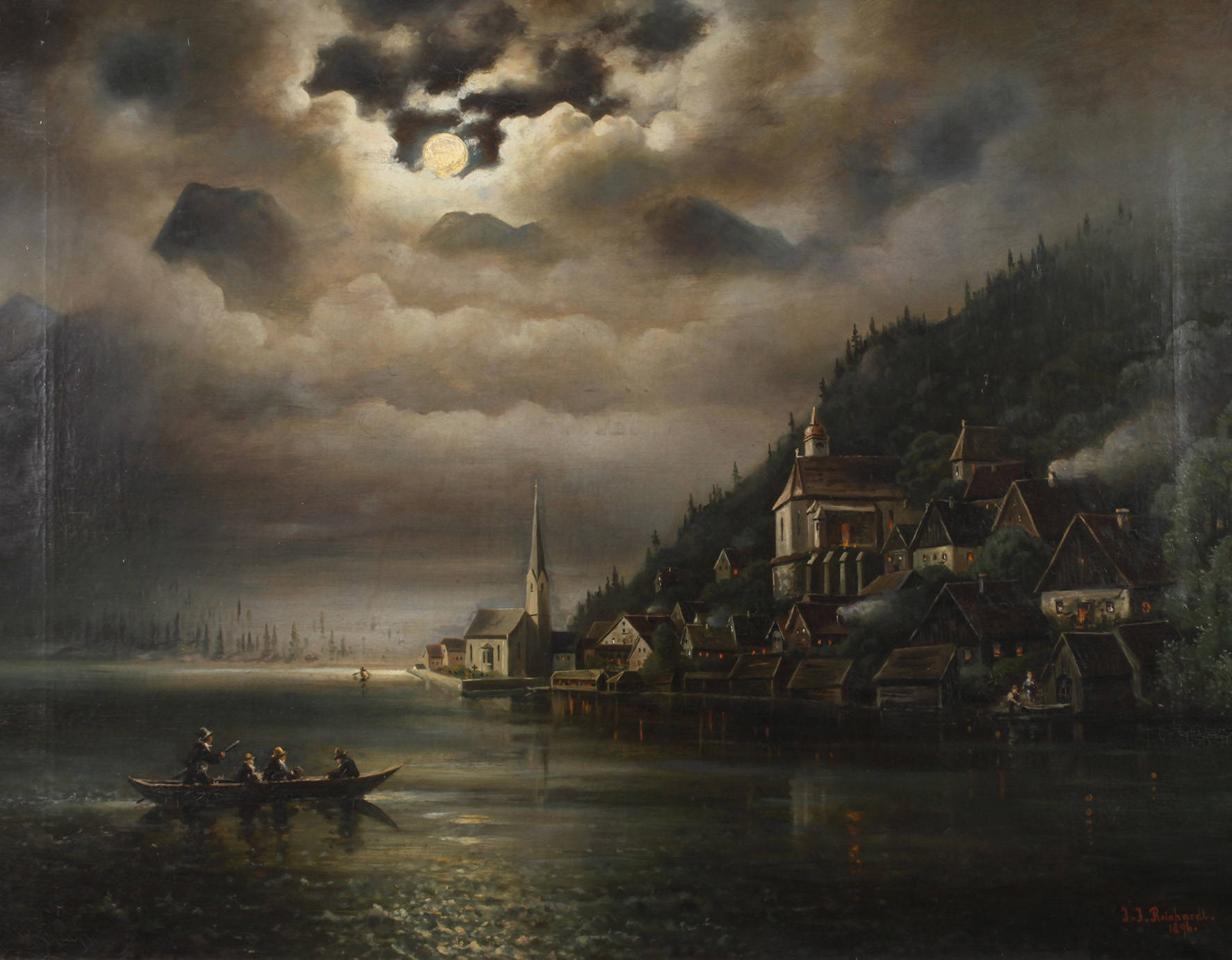 Johann Jakob Reinhardt, Gebirgssee im Mondenschein