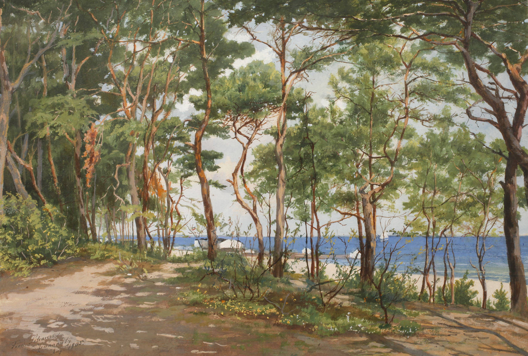 Prof. Ferdinand Schauss, Strand bei Zinnowitz