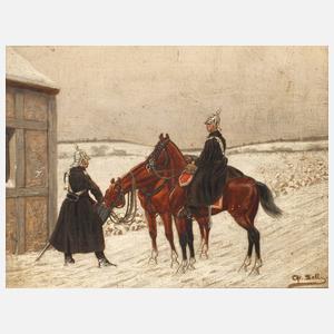 Christian Sell der Jüngere, Soldatenszene