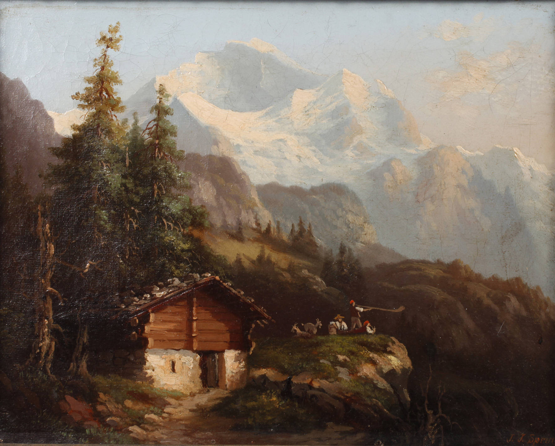 J. J. Spring, Alm im Hochgebirge