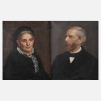 Portraitpendants Prof. Wilhelm Peters und Gattin111