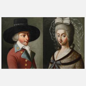 Portraitpendants 2. Hälfte 18. Jh.