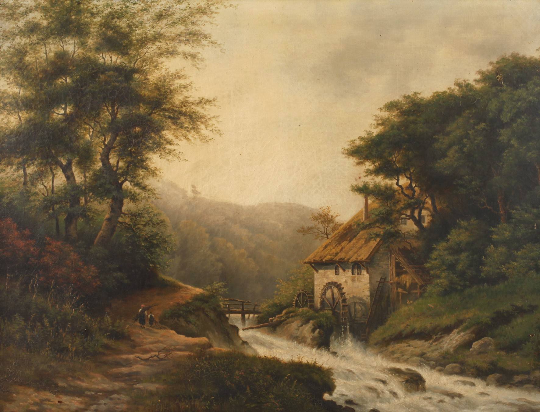 Romantisches Bachtal mit Mühle