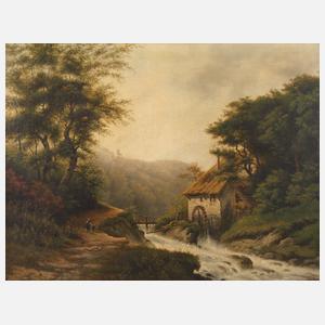 Romantisches Bachtal mit Mühle