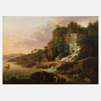 Landschaft mit Wasserfall, Biedermeier111