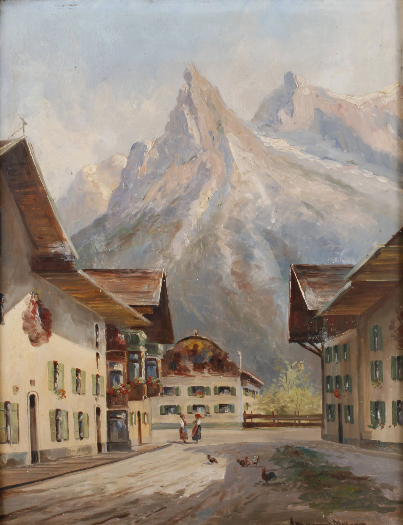 Franz Absmeier, ”Mittenwald – Blick auf Karwendel-Gebirge”