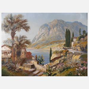 Gottfried Arnegger, attr., Italienische Küstenlandschaft