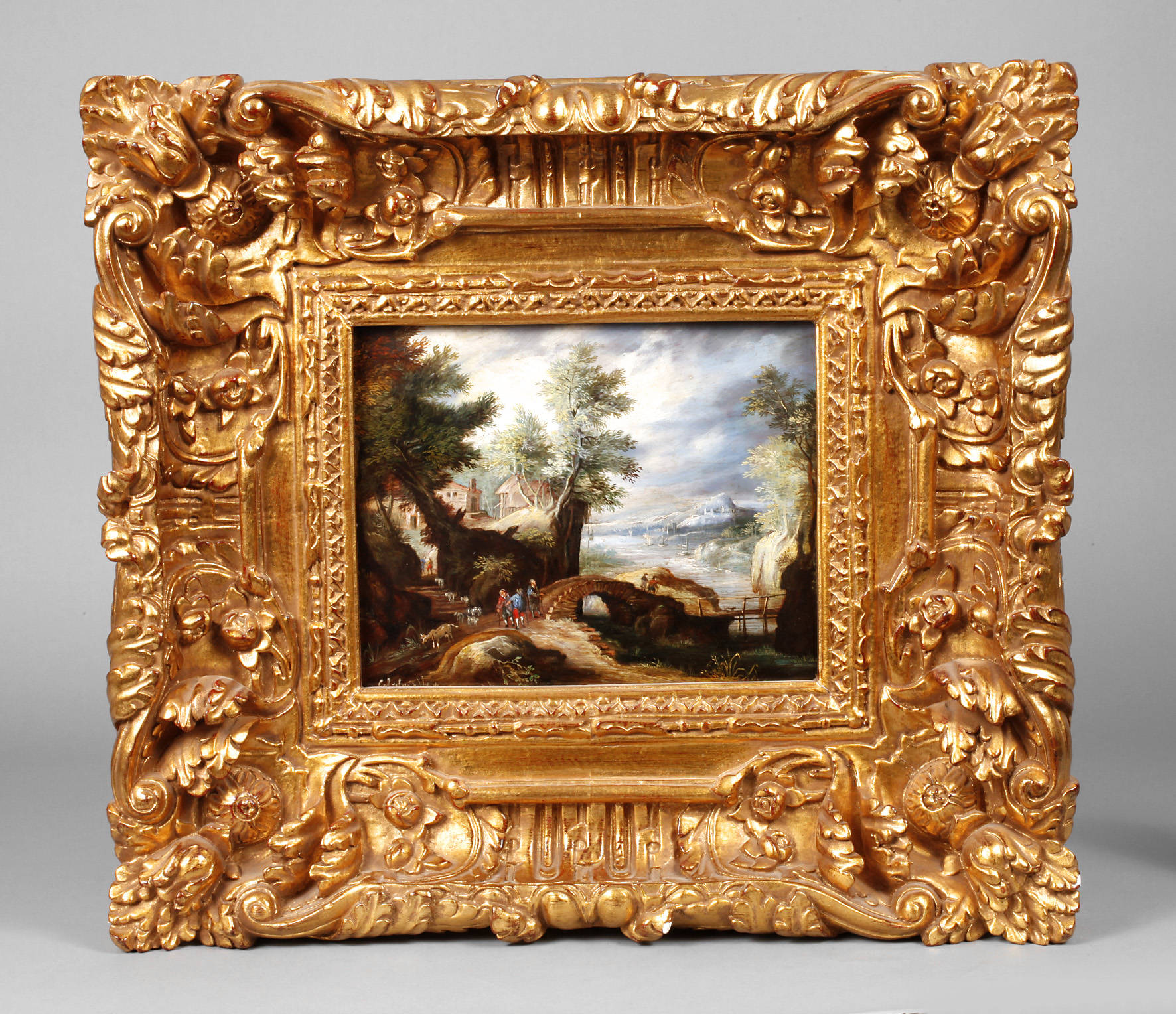 Calzolari, Ideallandschaft mit Brücke