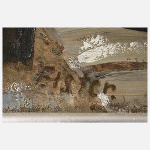 Toni Elster, Winterliche Hafenansicht Ostende