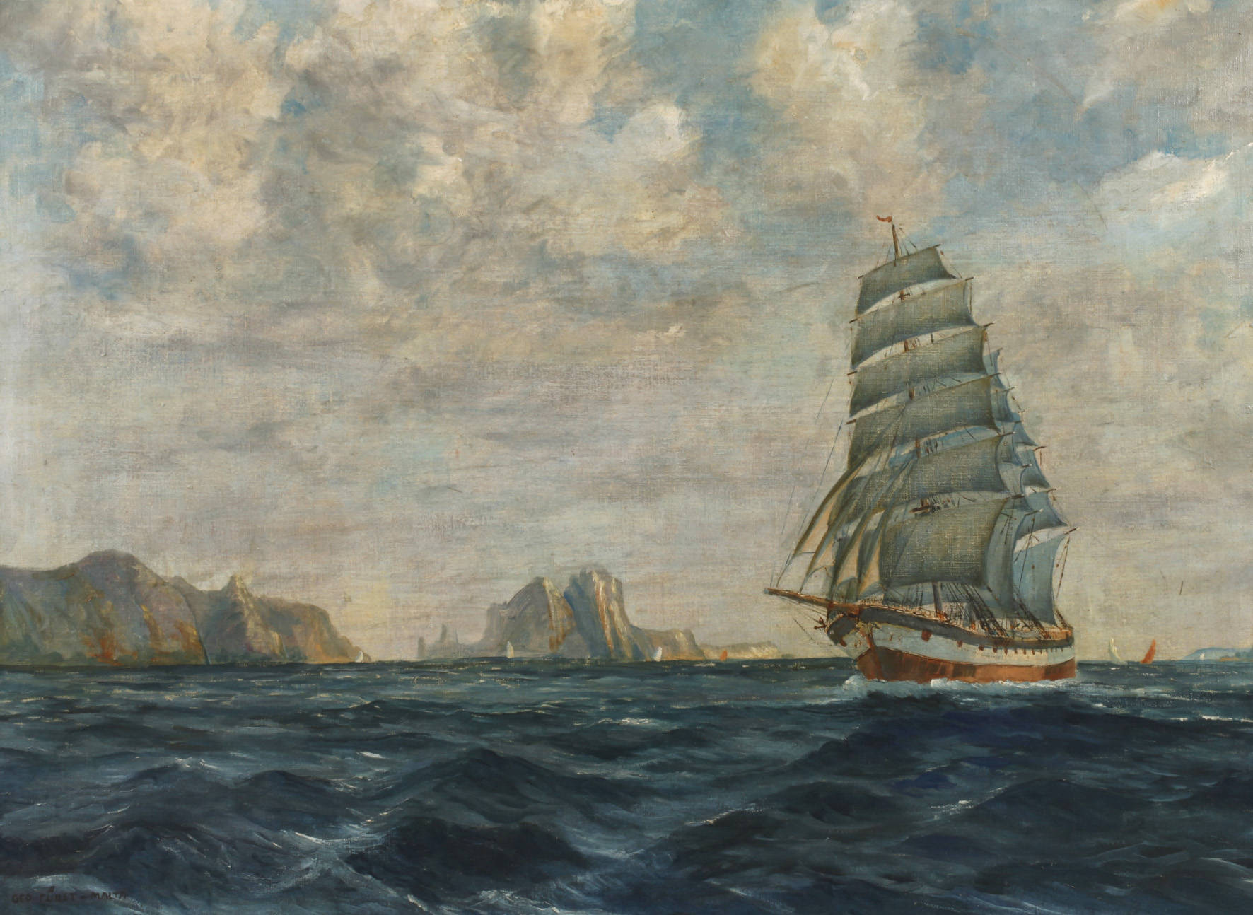 Geo Fürst, Segelschiff vor Malta