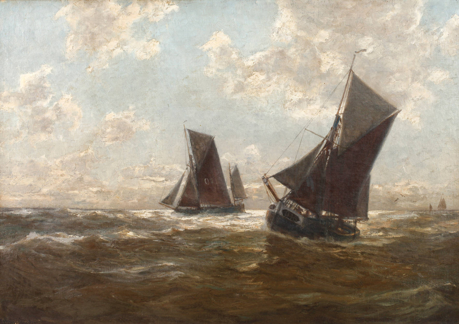 Erwin Günther, Boote auf bewegter See