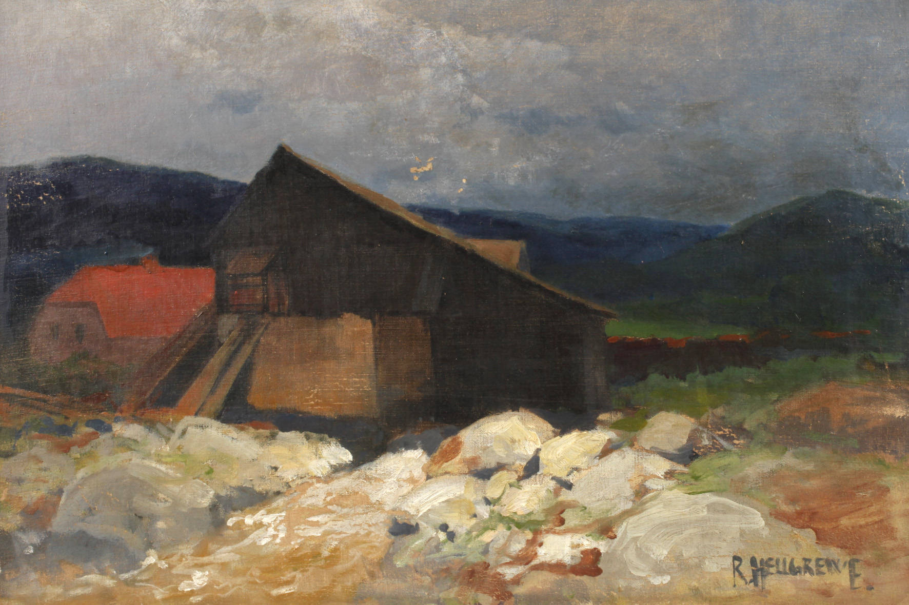 Rudolf Hellgrewe, Gehöft in Sommerlandschaft