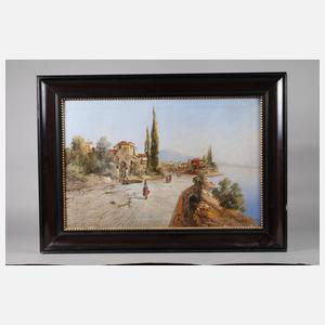 Karl Kaufmann, attr., Mediterrane Küstenpromenade