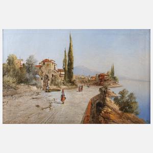 Karl Kaufmann, attr., Mediterrane Küstenpromenade