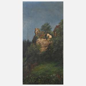 Hanna Klose-Greger, attr., ”Ruine Lauenstein”