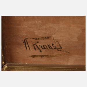 Prof. Wilhelm Krausz, attr., Kirschenstillleben mit Spatz