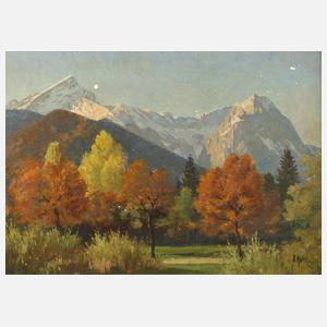 Otto Kubel, ”Bunter Herbst am Wettersteingebirge”