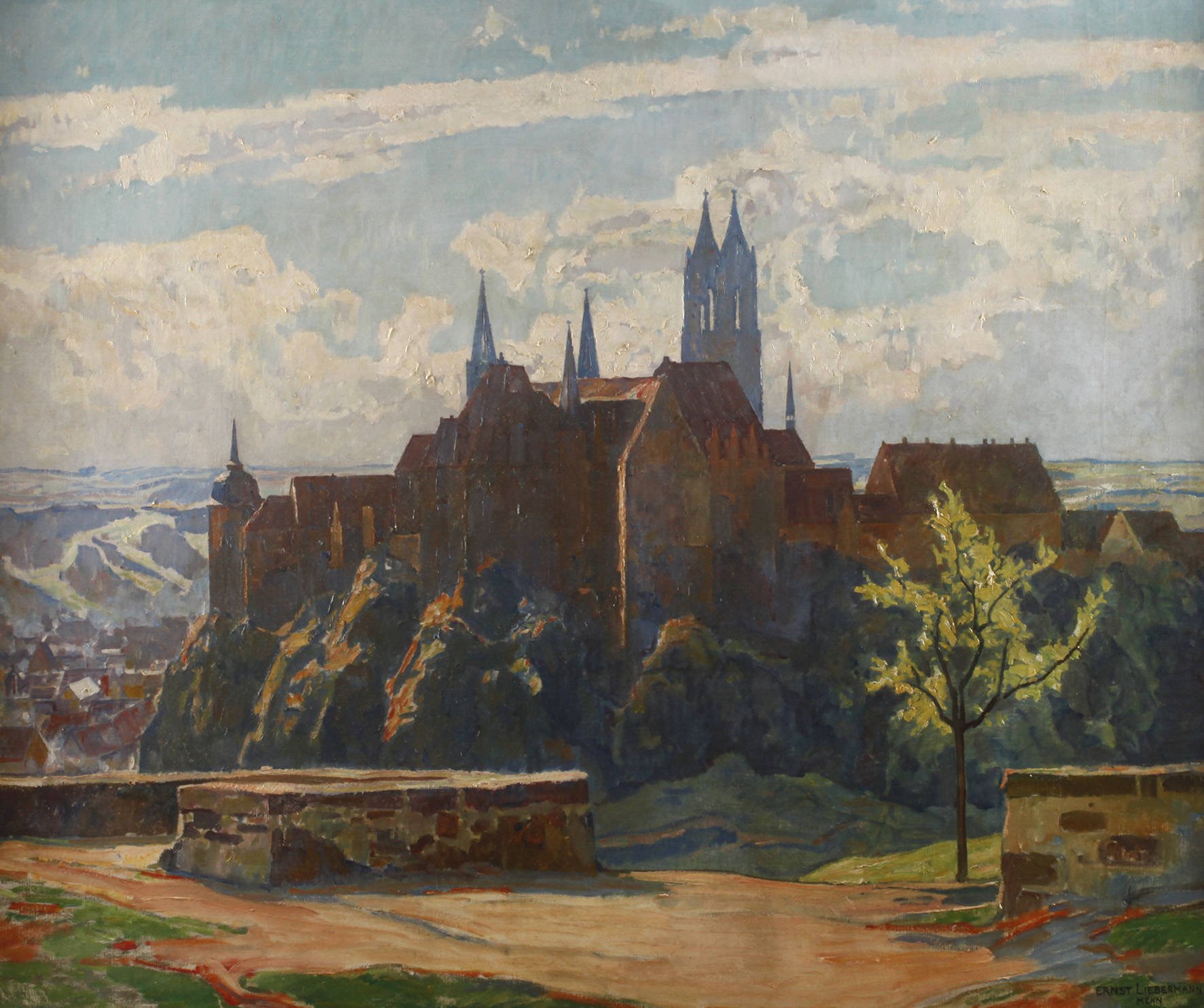 Prof. Ernst Liebermann, Meißen mit der Albrechtsburg