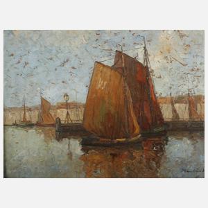 Oberländer, Zeesenboote am Kai