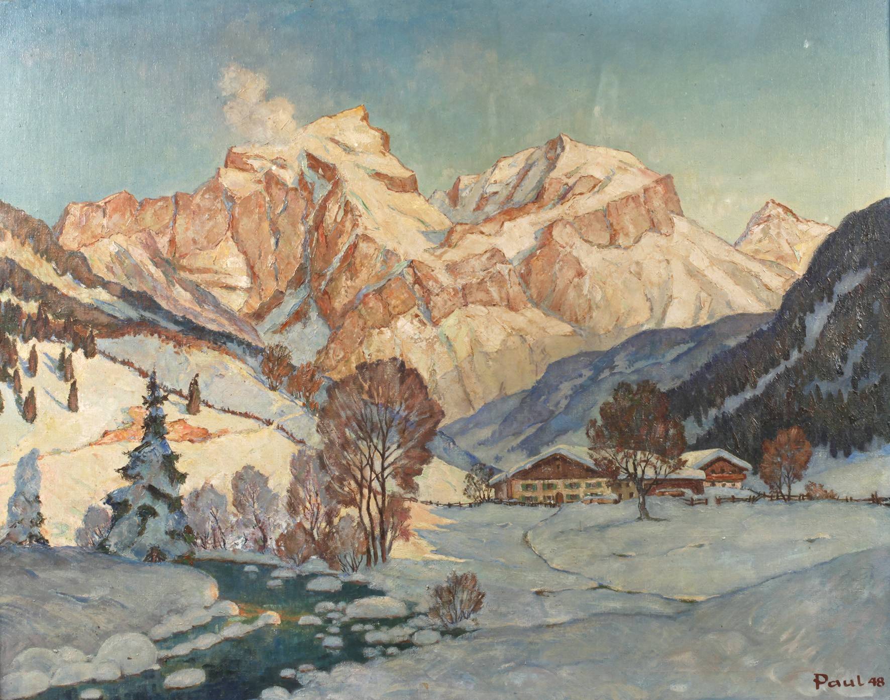 Johann Paul, ”Winterabend am hohen Göll”