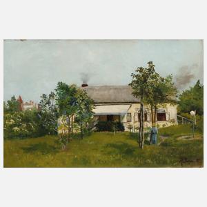 R. Schmidt, Dame im Garten